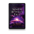 When Royals Fall by AJ Reed, ebook on an e-reader
